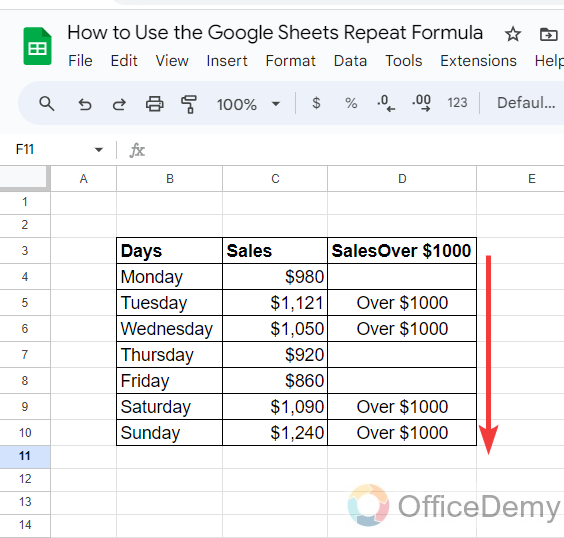 How to Use the Google Sheets Repeat Formula 26