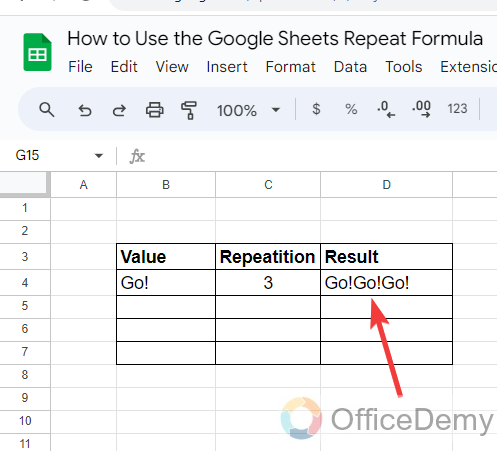 How to Use the Google Sheets Repeat Formula 5