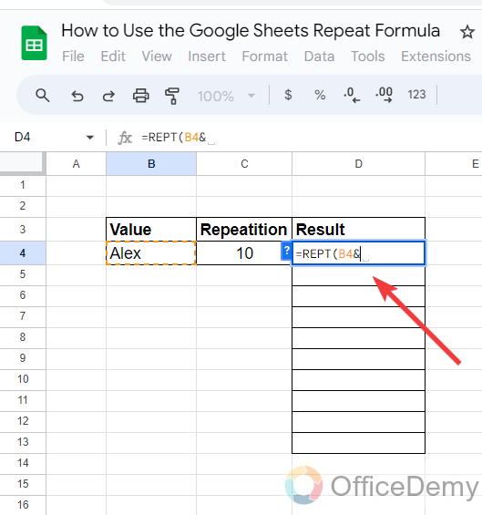 How to Use the Google Sheets Repeat Formula 9