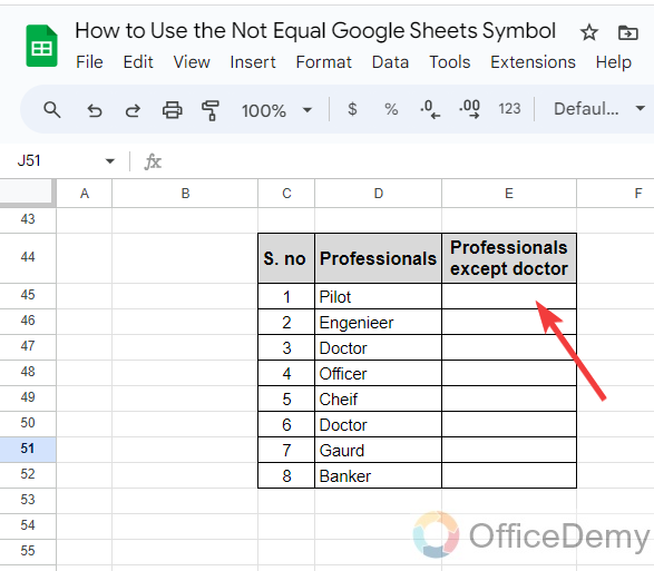 How to Use the Not Equal Google Sheets Symbol 1