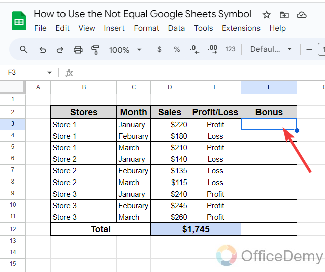 How to Use the Not Equal Google Sheets Symbol 5