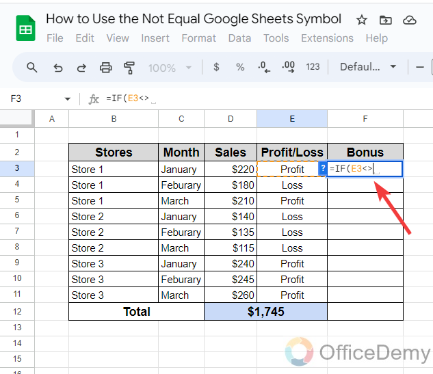 How to Use the Not Equal Google Sheets Symbol 7