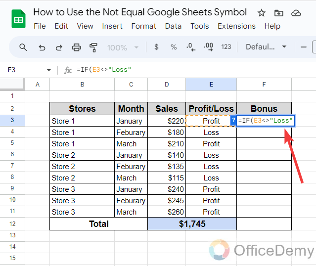 How to Use the Not Equal Google Sheets Symbol 8