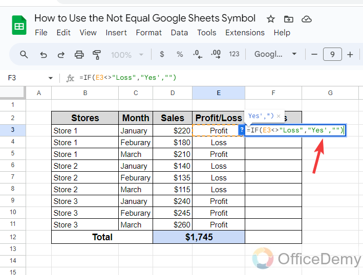How to Use the Not Equal Google Sheets Symbol 9