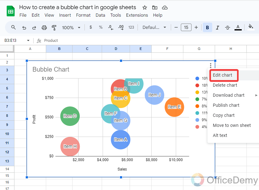 How to create a bubble chart in google sheets 16