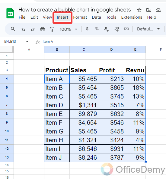 How to create a bubble chart in google sheets 3