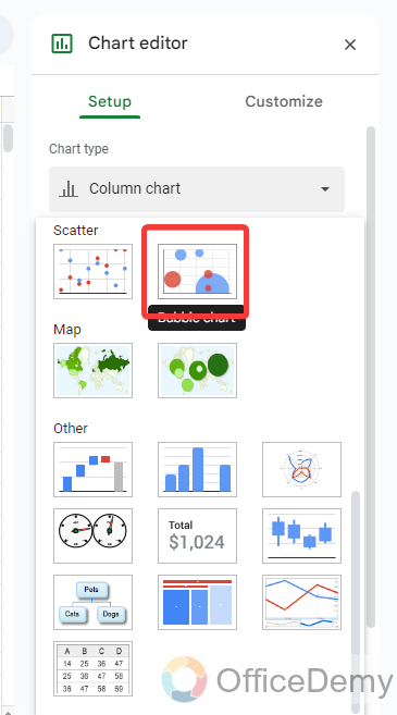 How to create a bubble chart in google sheets 7