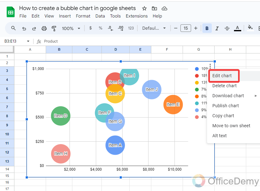 How to create a bubble chart in google sheets 9