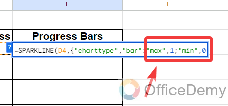 How to create progress bar in google sheets 5
