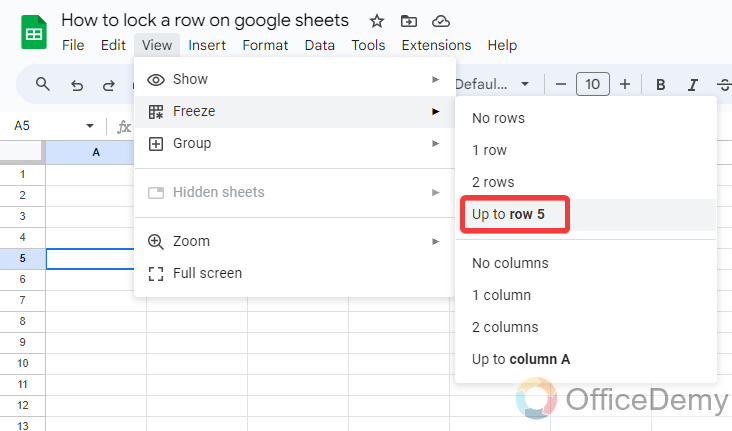 How to lock a row on google sheets 18