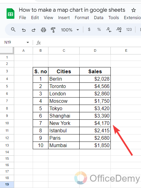 How to make a map chart in google sheets 1