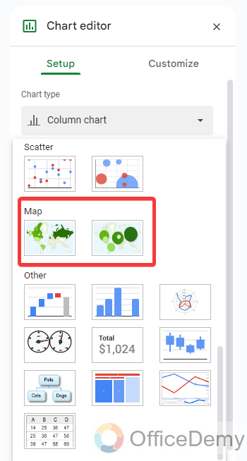 How to make a map chart in google sheets 8