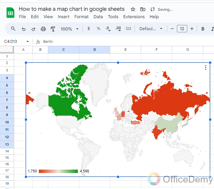 How to make a map chart in google sheets 9