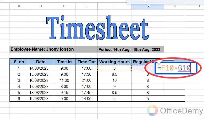 How to make a timesheet in google sheets 17
