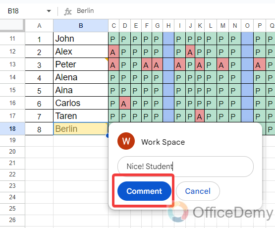 How to navigate comments in Google sheets 11