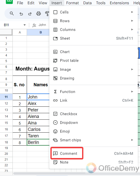 How to navigate comments in Google sheets 13