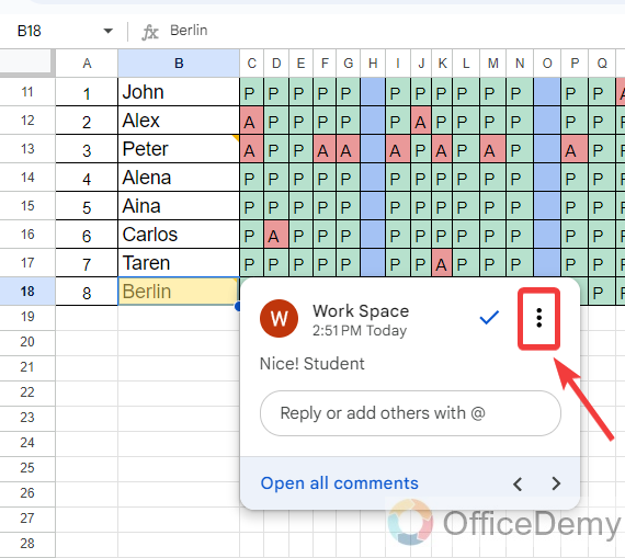 How to navigate comments in Google sheets 17