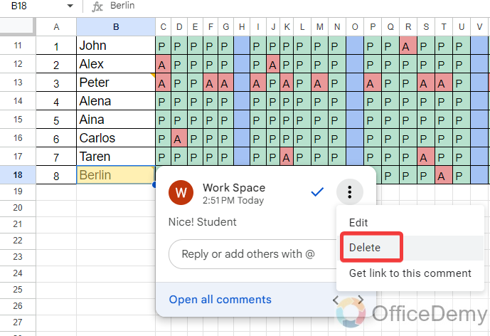 How to navigate comments in Google sheets 18