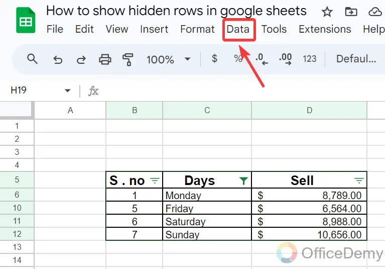 How to show hidden rows in google sheets 13