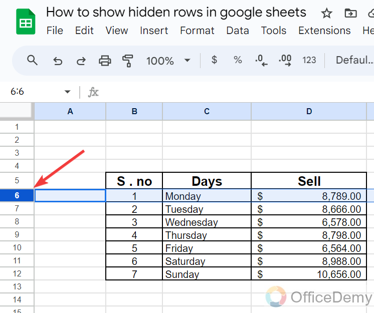 How to show hidden rows in google sheets 20