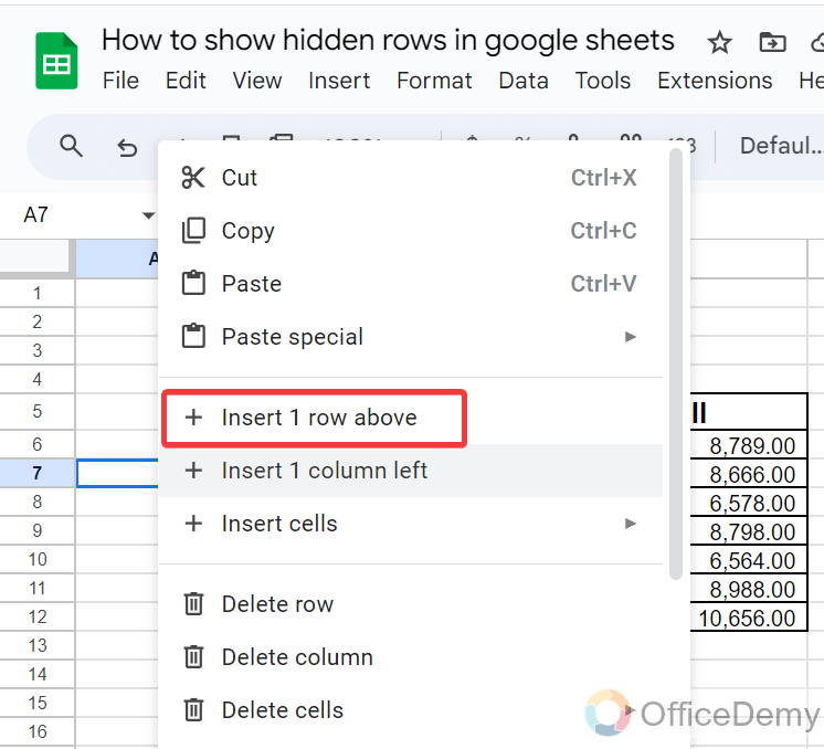 How to show hidden rows in google sheets 23