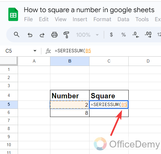 How to square a number in google sheets 15