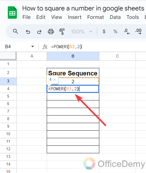 How to square a number in google sheets 24