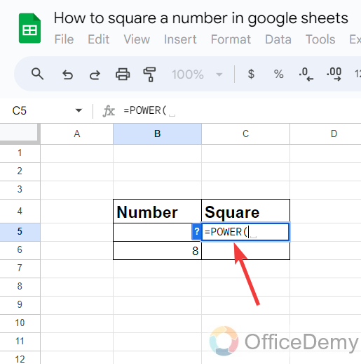 How to square a number in google sheets 7