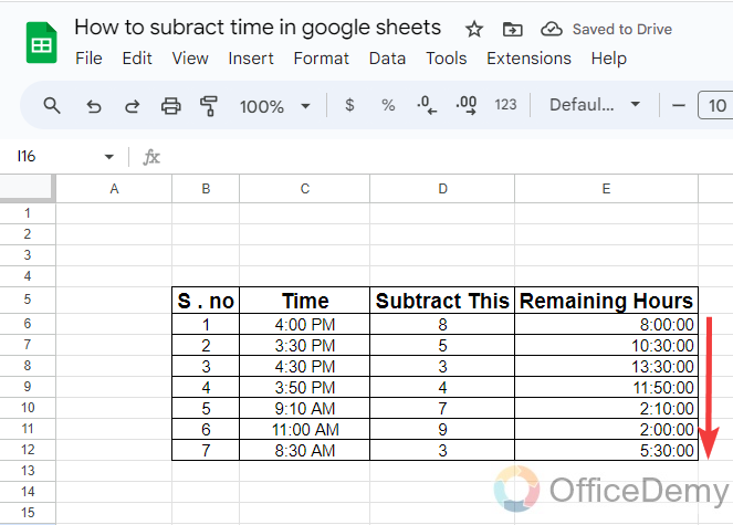 How to subtract time in google sheets 14