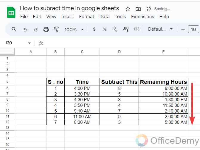 How to subtract time in google sheets 17