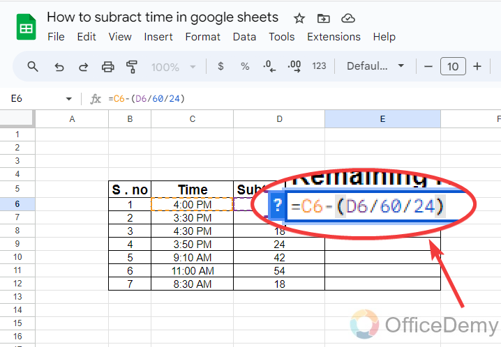 How to subtract time in google sheets 19
