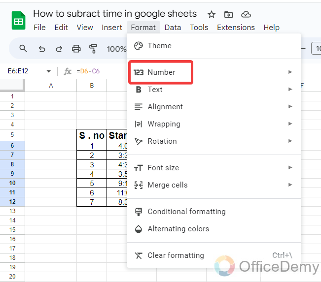 How to subtract time in google sheets 6