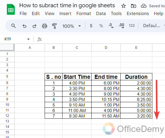How to subtract time in google sheets 8