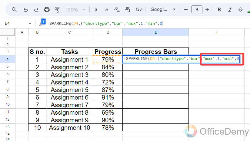 How to use sparkline in google sheets 11