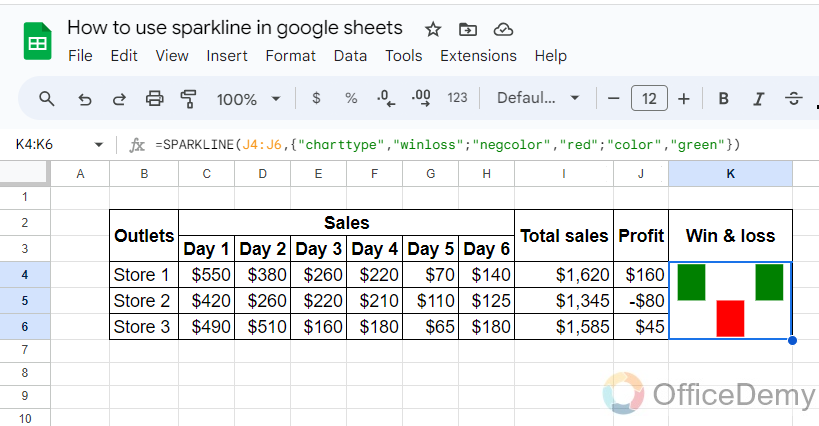 How to use sparkline in google sheets 26