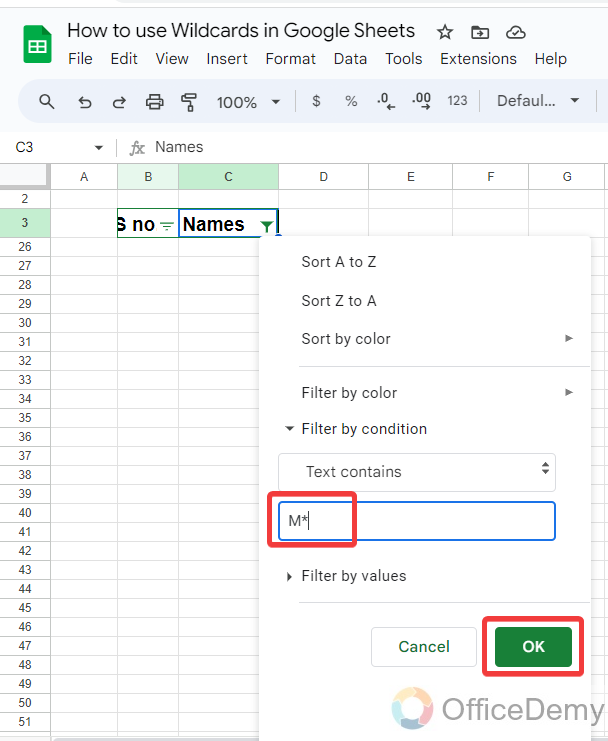 How to use wildcards in Google Sheets 10
