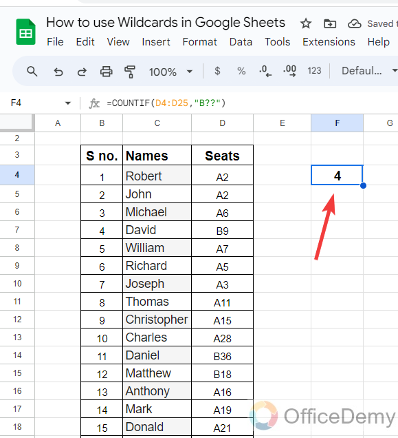 How to use wildcards in Google Sheets 20