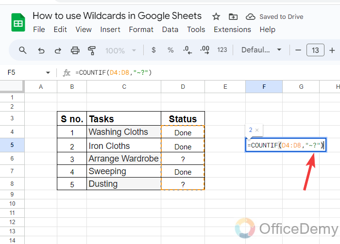 How to use wildcards in Google Sheets 24