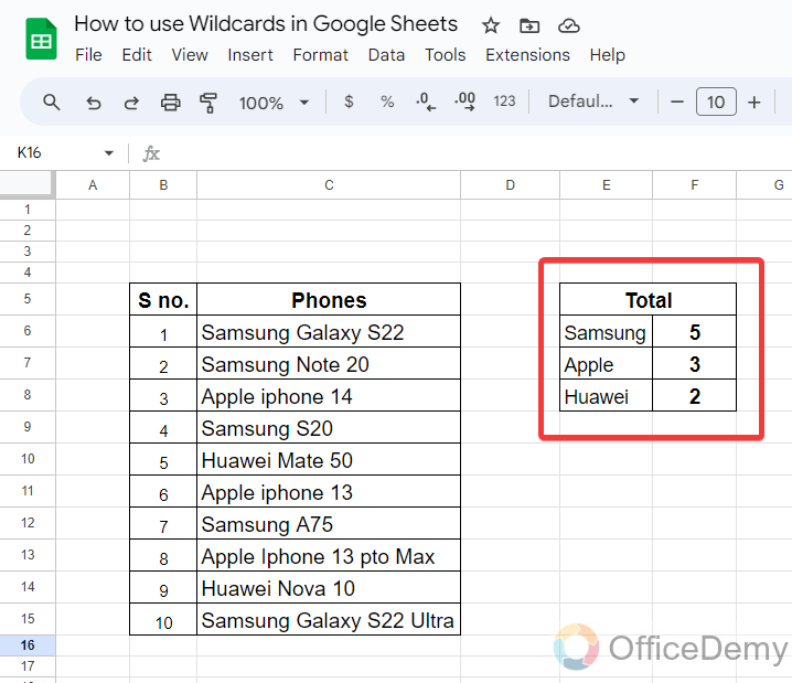 How to use wildcards in Google Sheets 6