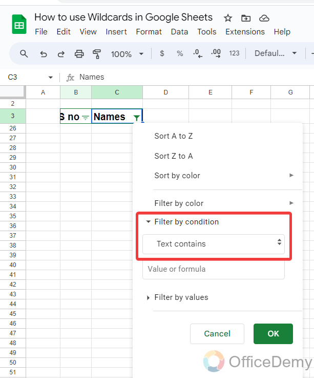 How to use wildcards in Google Sheets 9