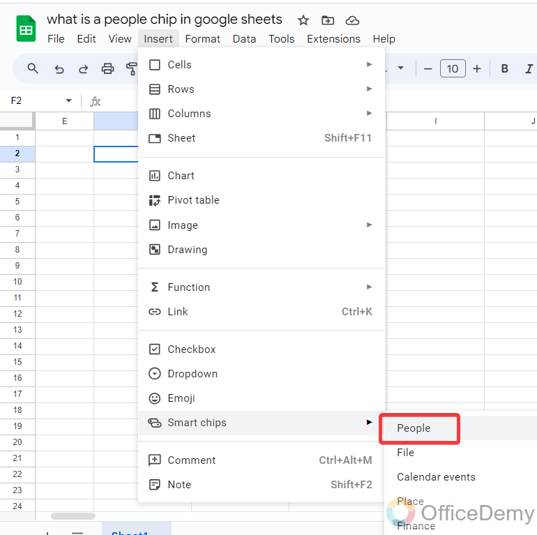 What is a People Chip in Google Sheets 11