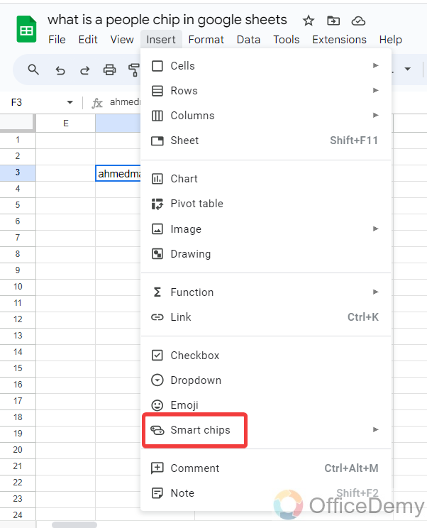 What is a People Chip in Google Sheets 17