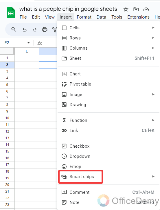 What is a People Chip in Google Sheets 7