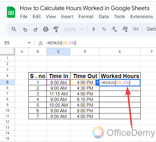 how to calculate hours worked in google sheets 10