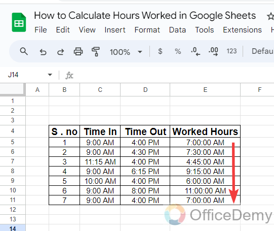 how to calculate hours worked in google sheets 11