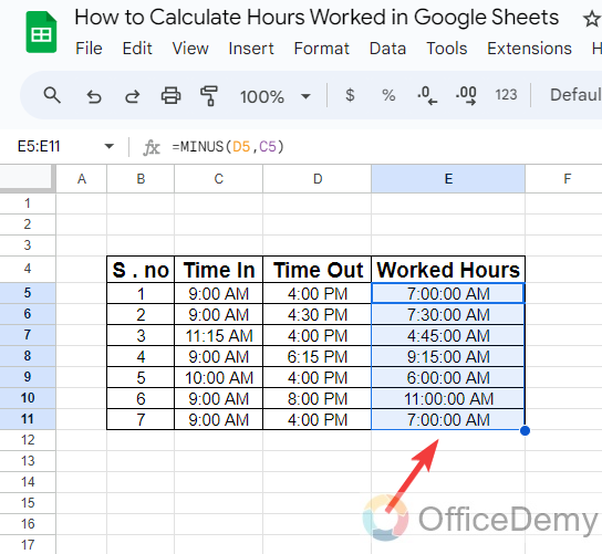 how to calculate hours worked in google sheets 12