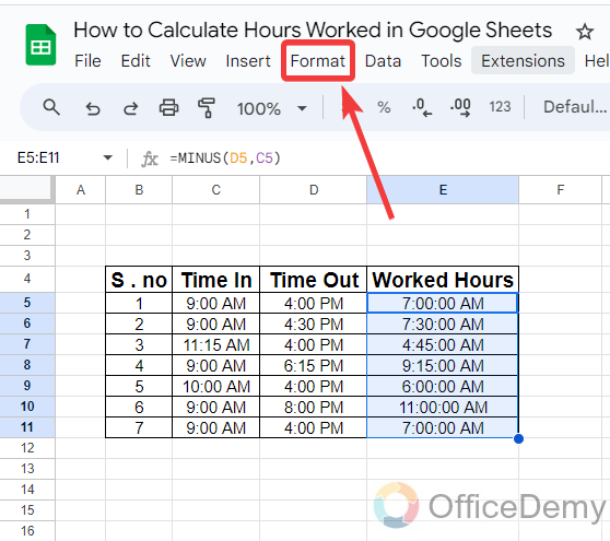 how to calculate hours worked in google sheets 13