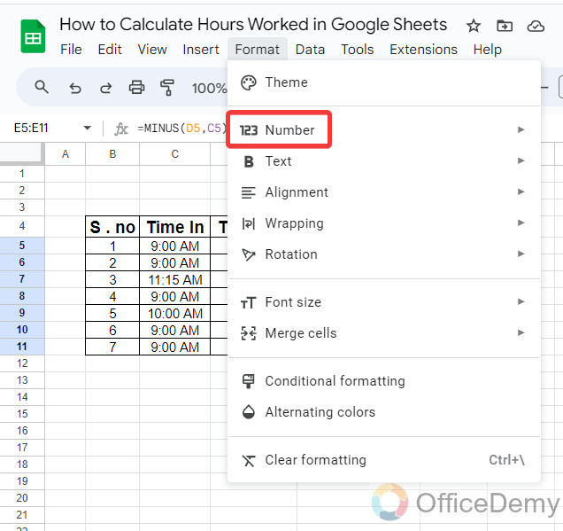 how to calculate hours worked in google sheets 14