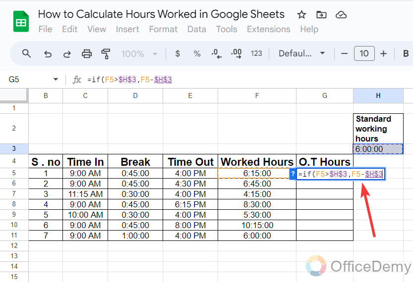how to calculate hours worked in google sheets 23