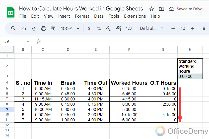 how to calculate hours worked in google sheets 25